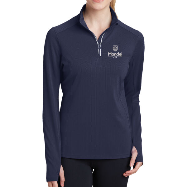 Sport-Tek - Ladies Sport Wick ® Textured 1/4 Zip Pullover - Embroidered Logo Thumbnail