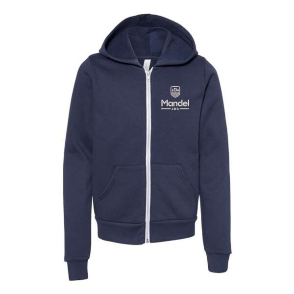 BELLA + CANVAS - Youth Sponge Fleece Full-Zip Hoodie - Embroidered Logo Thumbnail