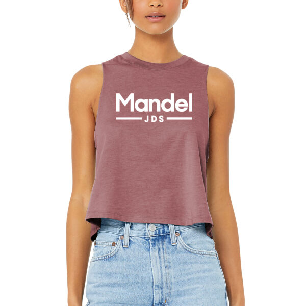 BELLA + CANVAS Womens Racerback Cropped Tank - Printed Logo Thumbnail